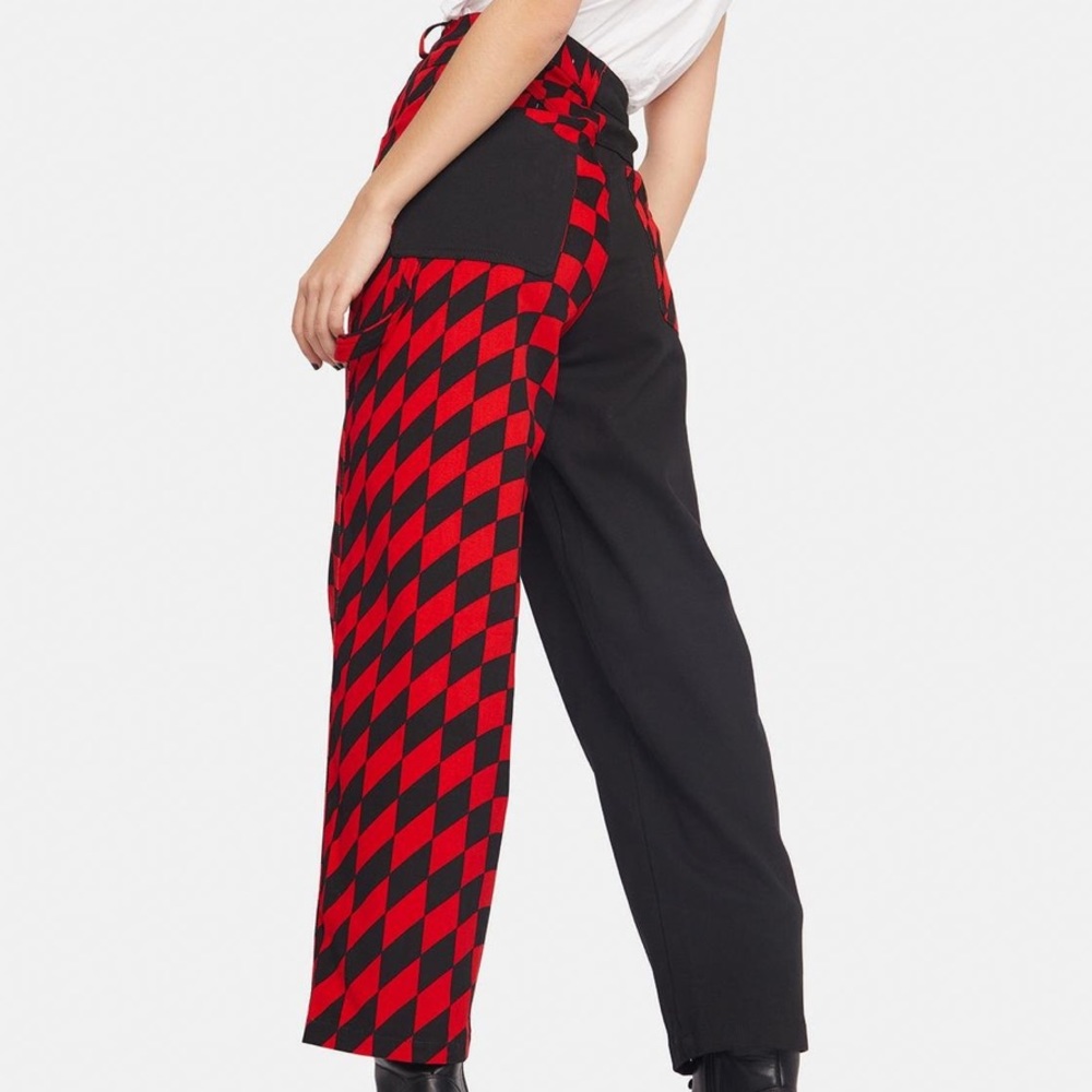 WARPED CHECKERED PANTS